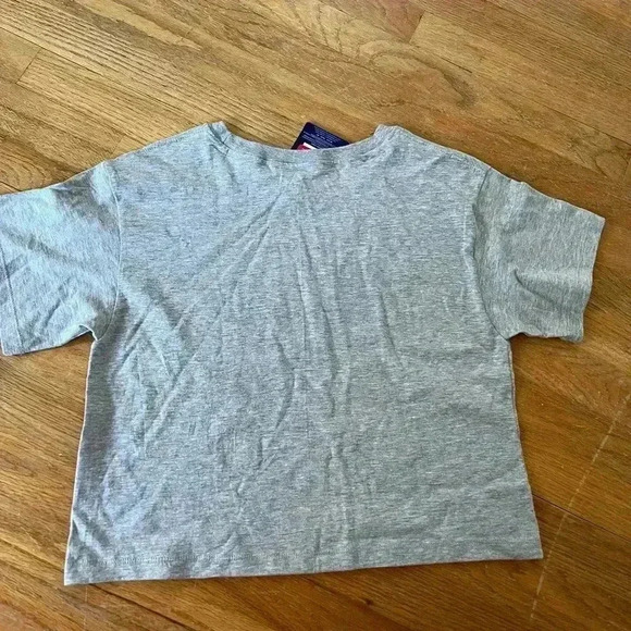 NWT Champion Cropped Logo tee shirt Oxford Gray XS - Picture 6 of 6
